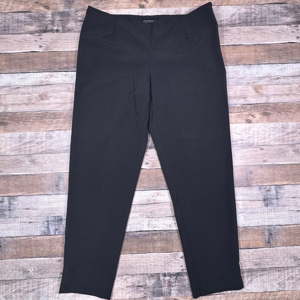 Little Black Pant Fitlogic Black Tapered Dress Pants Side Zip Womens Size 12.1‎